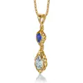 Zawieszka z diamentem i szafirem SBZ_003